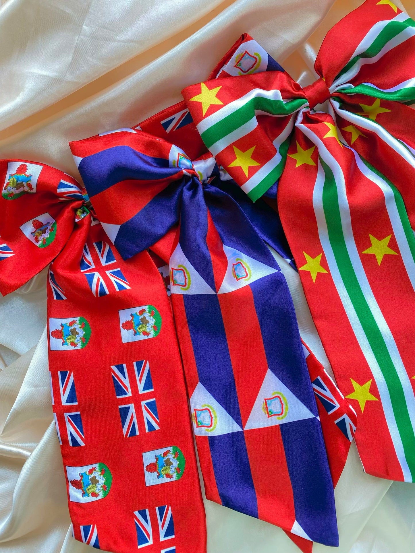 African & Caribbean Satin Hair Bows