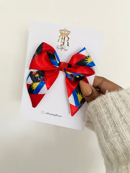 African & Caribbean Satin Mini Bow Hair Clips