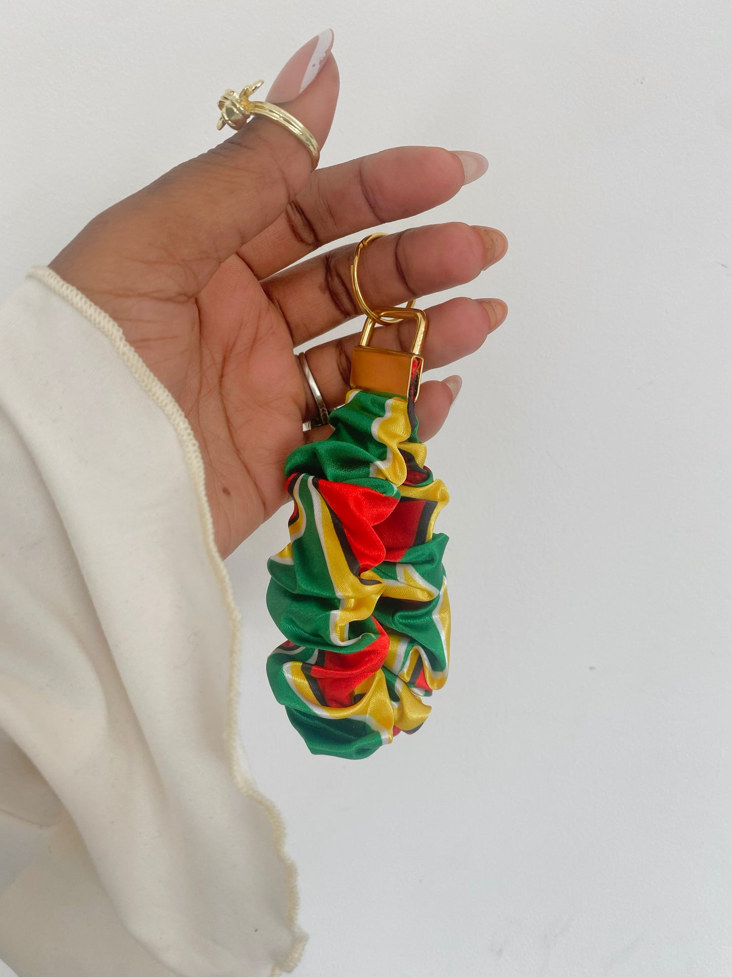 African/ Caribbean Scrunchie Wrislets (Keyring)