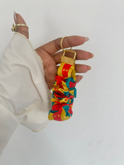 African/ Caribbean Scrunchie Wristlets (Keyring)