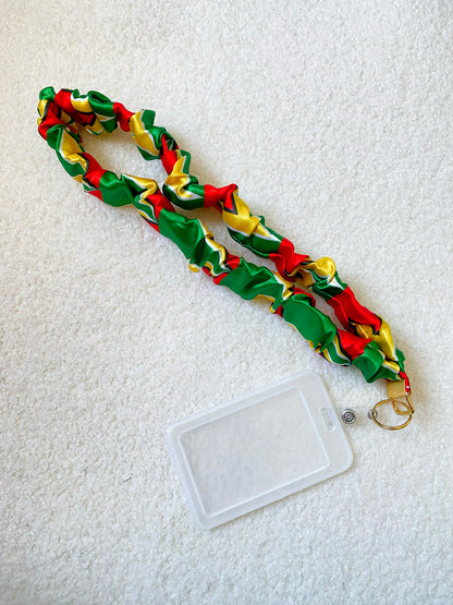 African/ Caribbean Scrunchie Long Keyring (Lanyard)