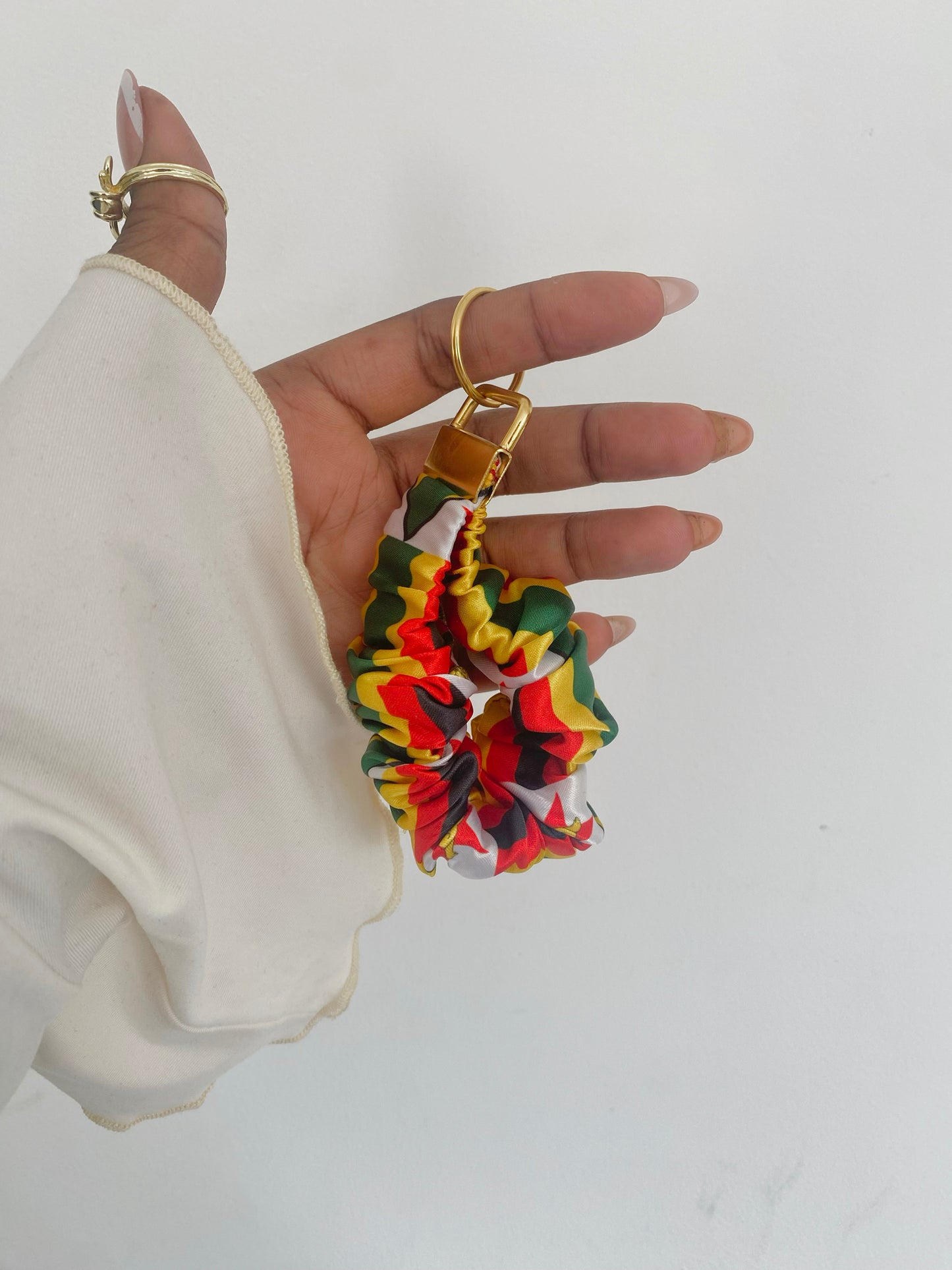 African/ Caribbean Scrunchie Wrislets (Keyring)