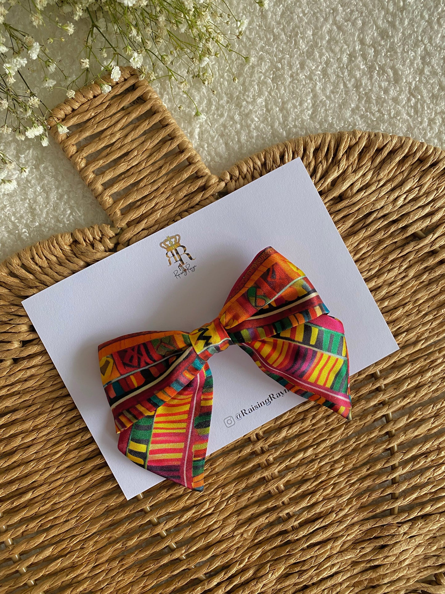 African Print Mini Bows