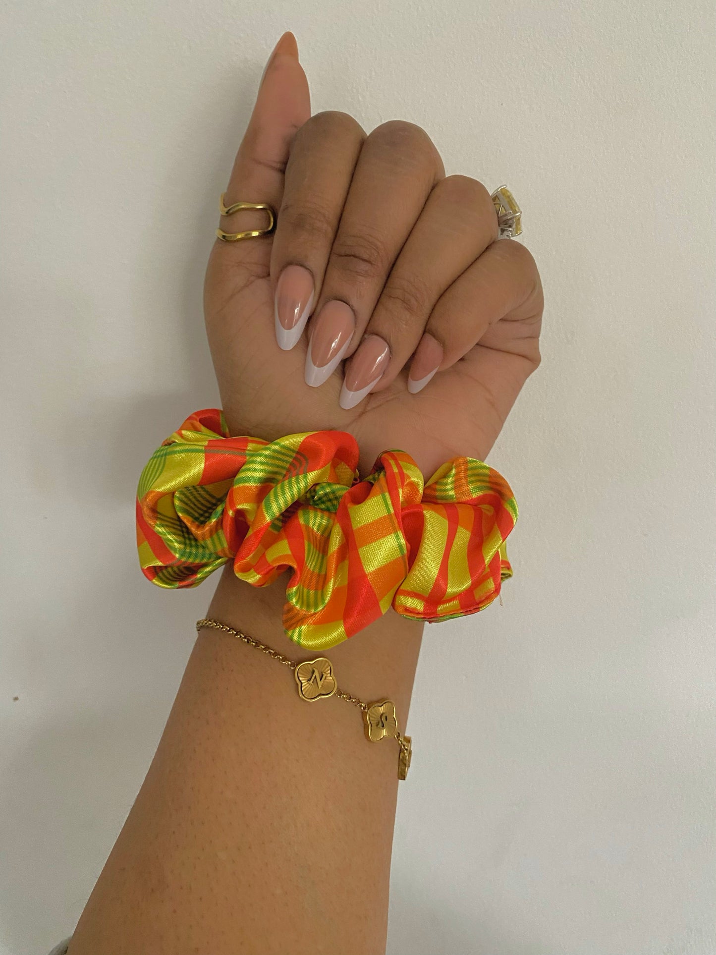 Madras regular Satin Scrunchie