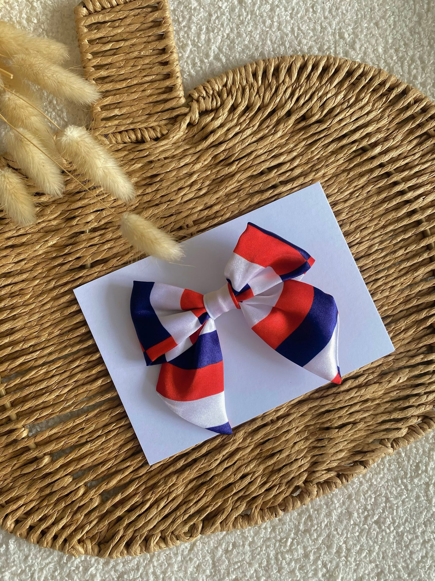 World Cup Satin Mini Bow Hair Clips