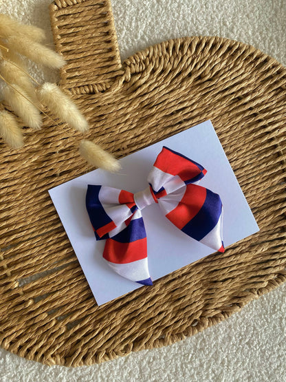 World Cup Satin Mini Bow Hair Clips