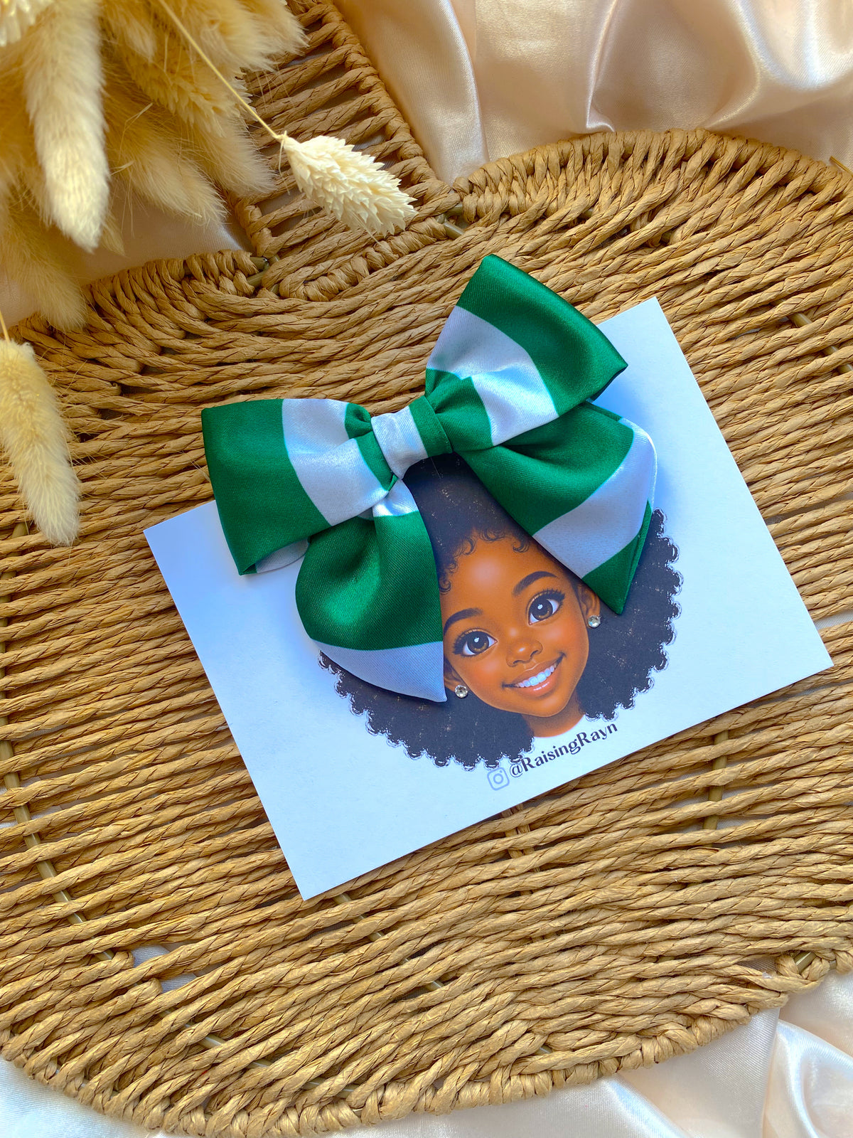 PLAIN African & Caribbean Satin Mini Bow Hair Clips