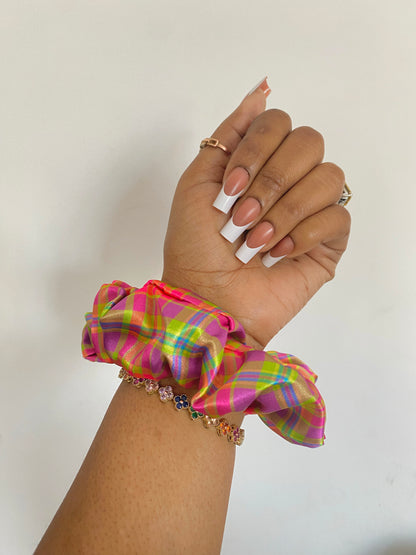 Madras regular Satin Scrunchie