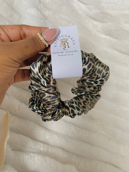 Autumn Damask Regular Satin Scrunchies