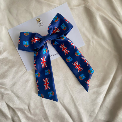 African & Caribbean Satin LongTail Mini Bow Hair Clips