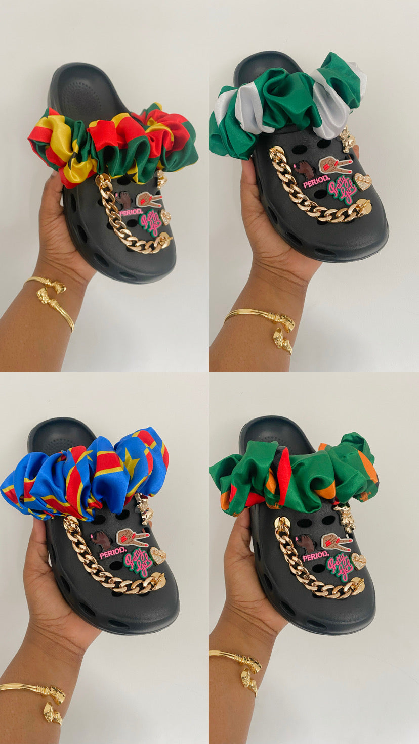 (PRE - ORDER) Baby/ Toddler African & Caribbean Crocs Strap Covers