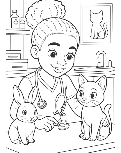 Girls & Boys Dream job Colouring Book Download