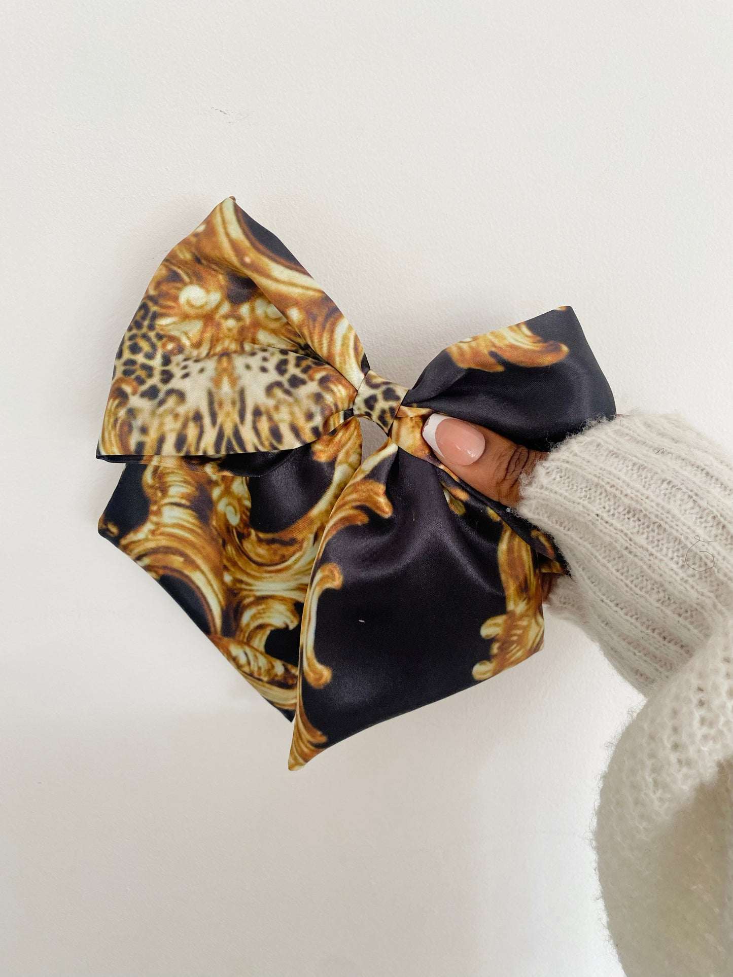 Black Panther Satin Bow Hair Clips