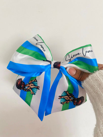 African & Caribbean Satin Bow Hair Clips