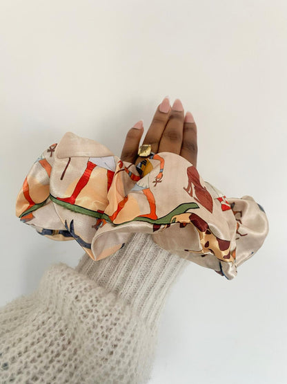 African & Caribbean Satin  XL Scrunchies