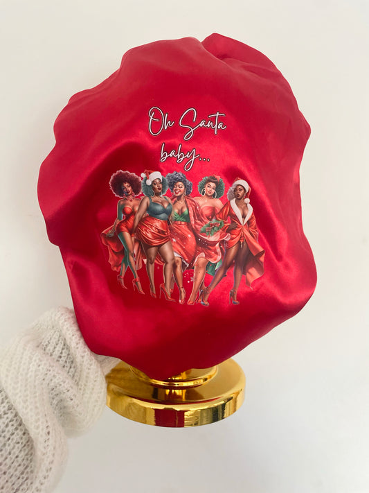 Oh santa baby  Christmas Bonnet