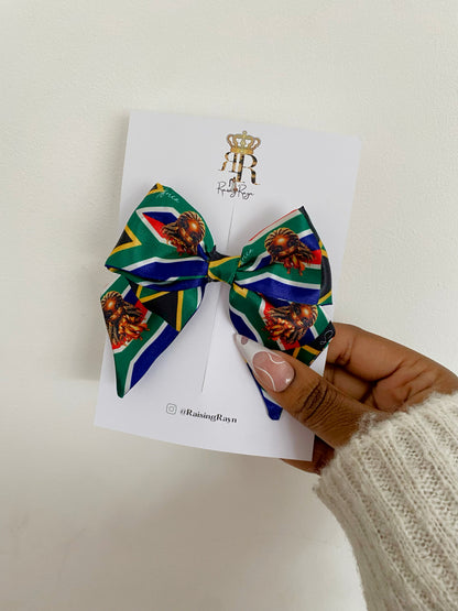 African & Caribbean Satin Mini Bow Hair Clips