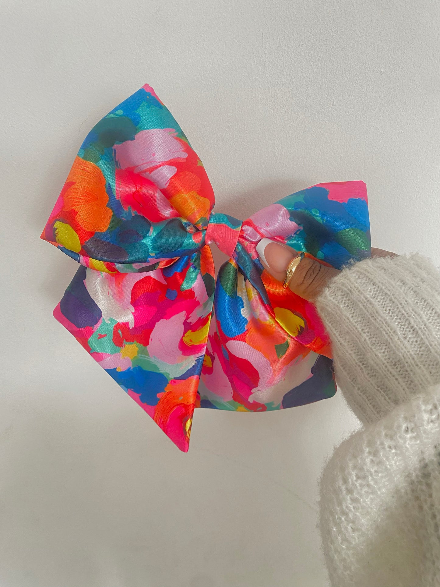 Sunset Beach Satin Bow Hair Clips