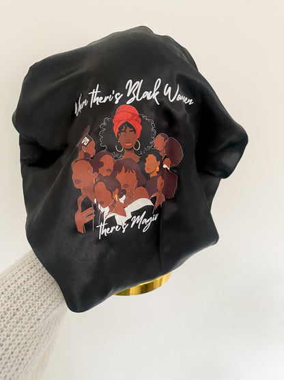 * NEW* Black Women Magic Bonnet (Band)
