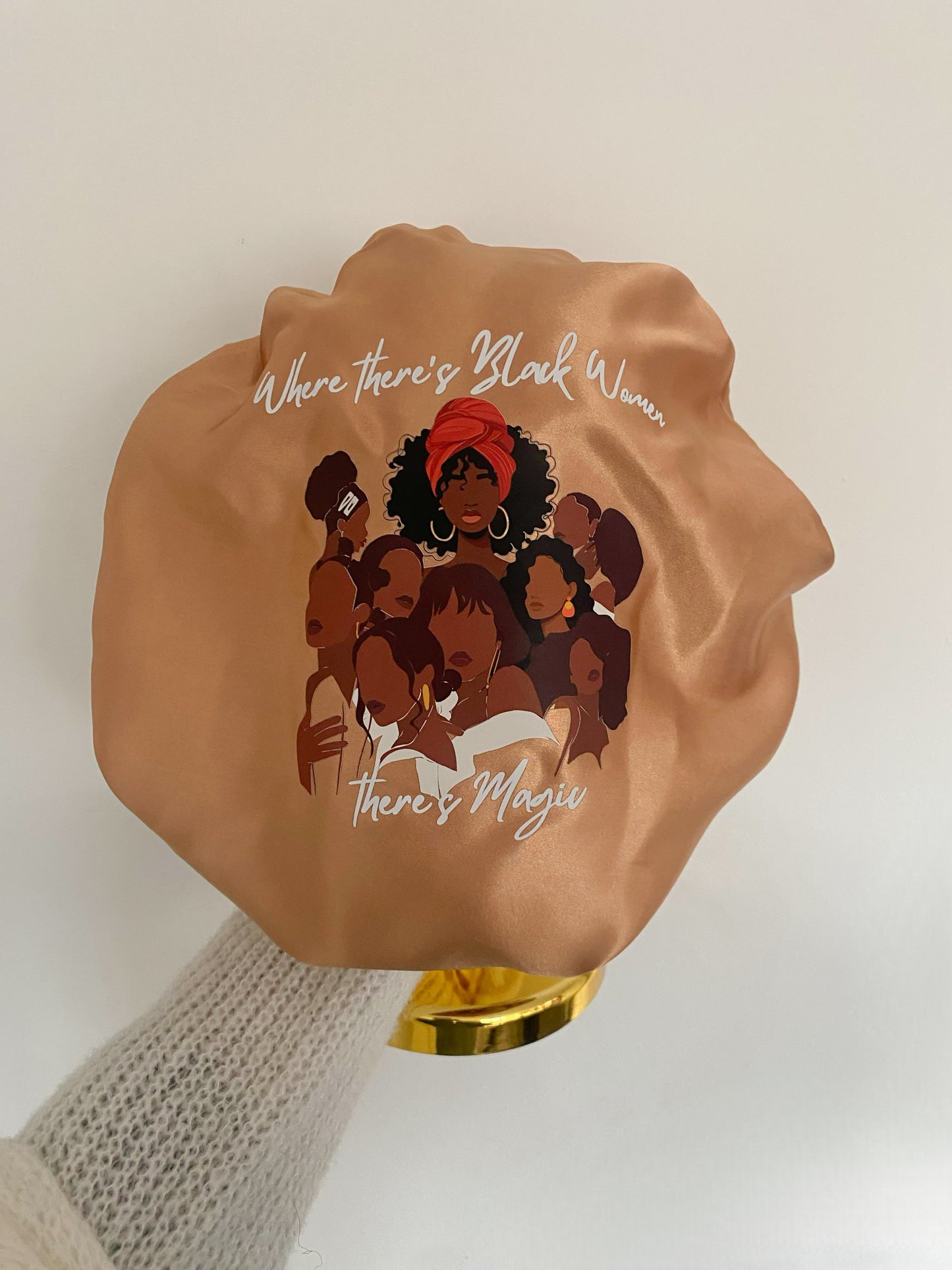 Gold Black Women Magic Bonnet