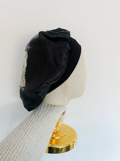 Black “Little Girl Vision” Bonnet