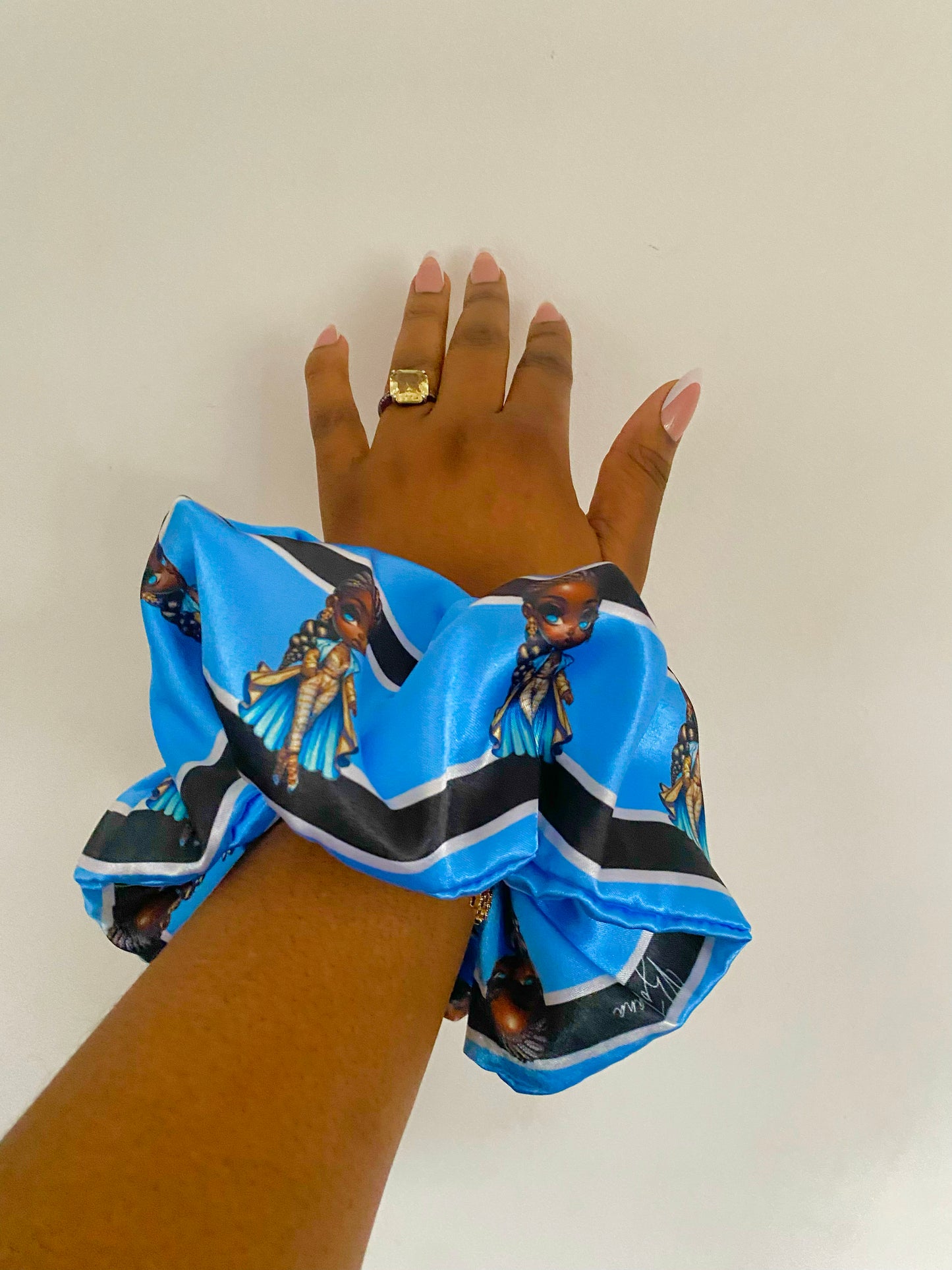 African & Caribbean Satin  XL Scrunchies