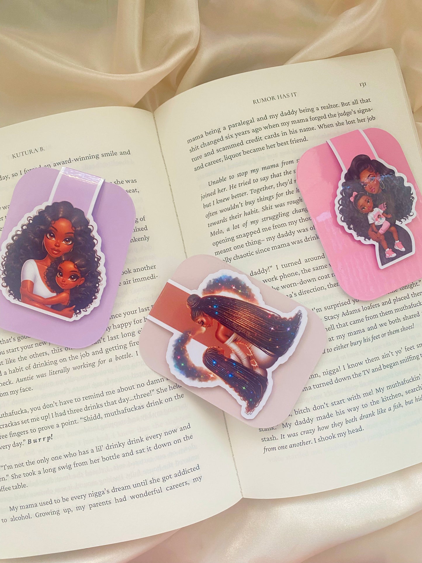 Girl Mom Magnetic Bookmarks