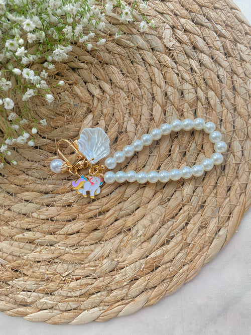 Unicorn Pearl Keychain