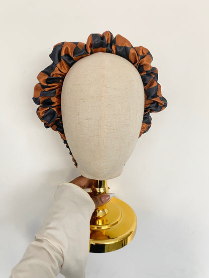 Checkboard Satin Scrunchie Headband