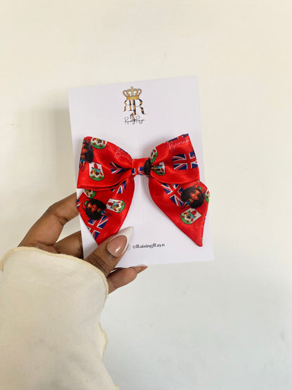 African & Caribbean Satin Mini Bow Hair Clips