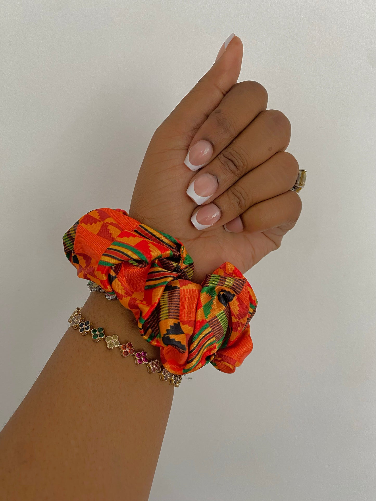 Kente Satin Scrunchies