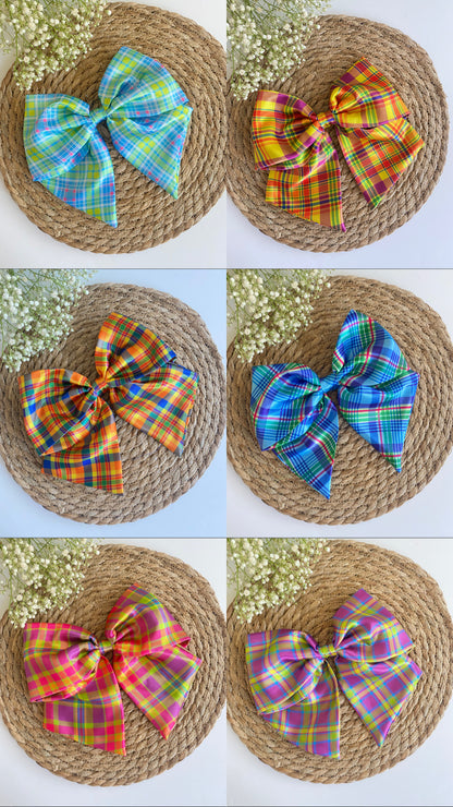 Madras XL Satin Bows