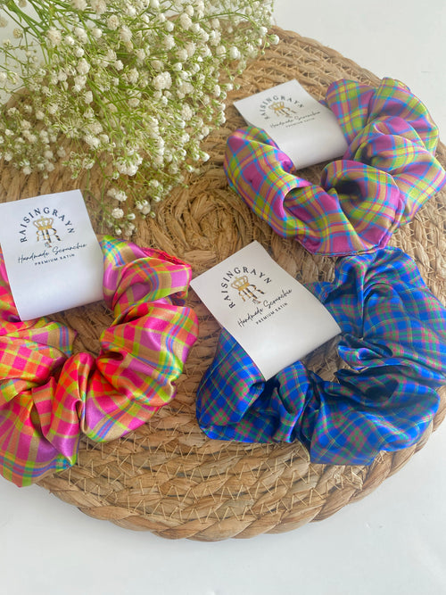 Madras regular Satin Scrunchie