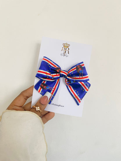 African & Caribbean Satin Mini Bow Hair Clips