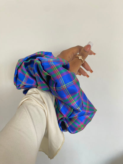Madras XL Satin Scrunchie