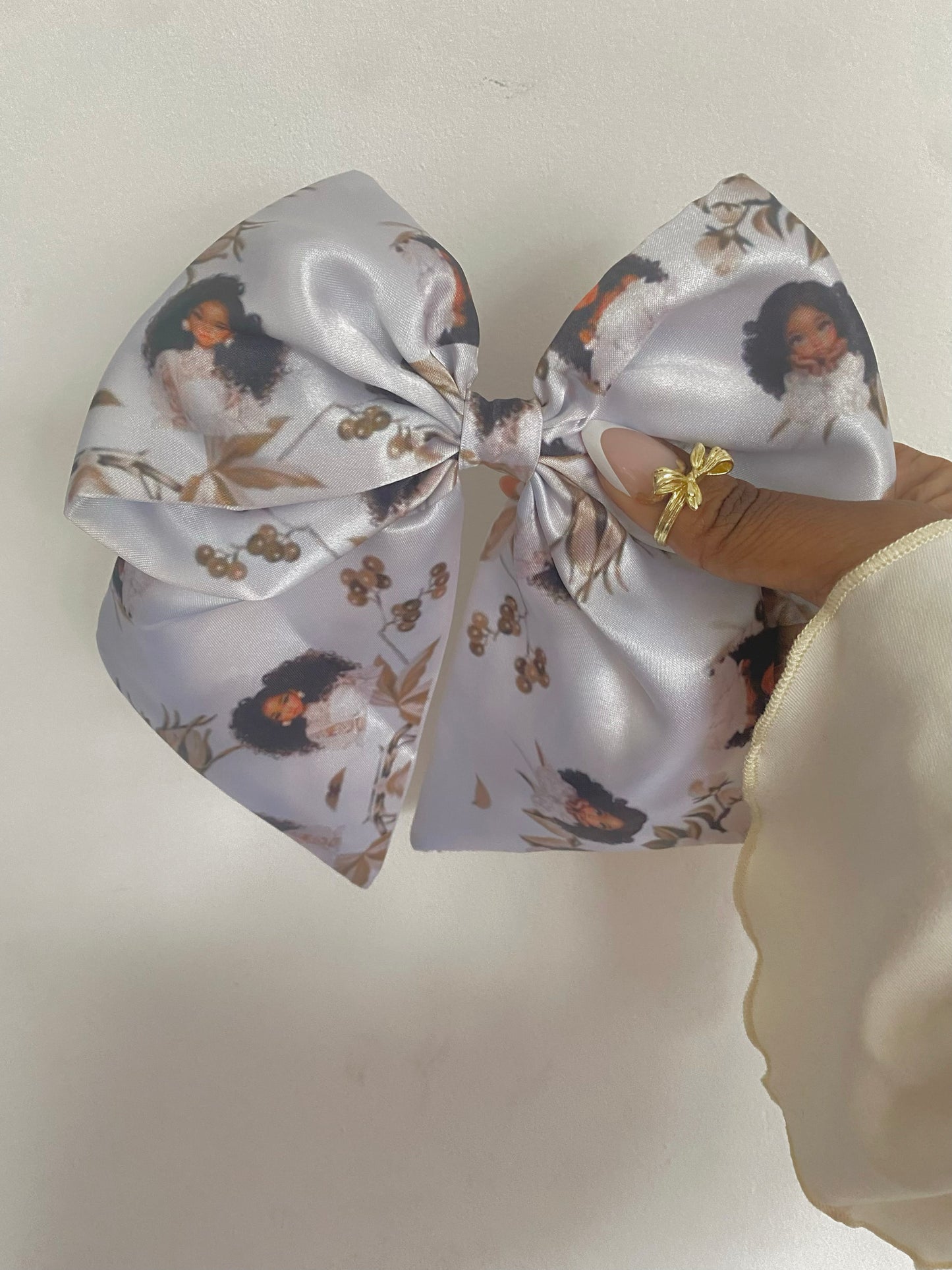 Just Keep Praying Satin Bow Hair Clips