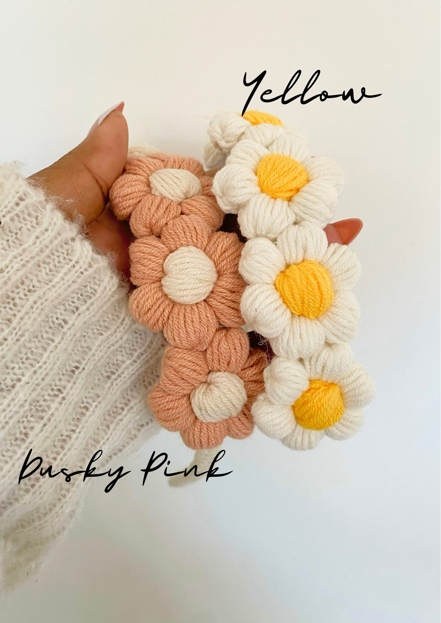 Crochet sunflower headband