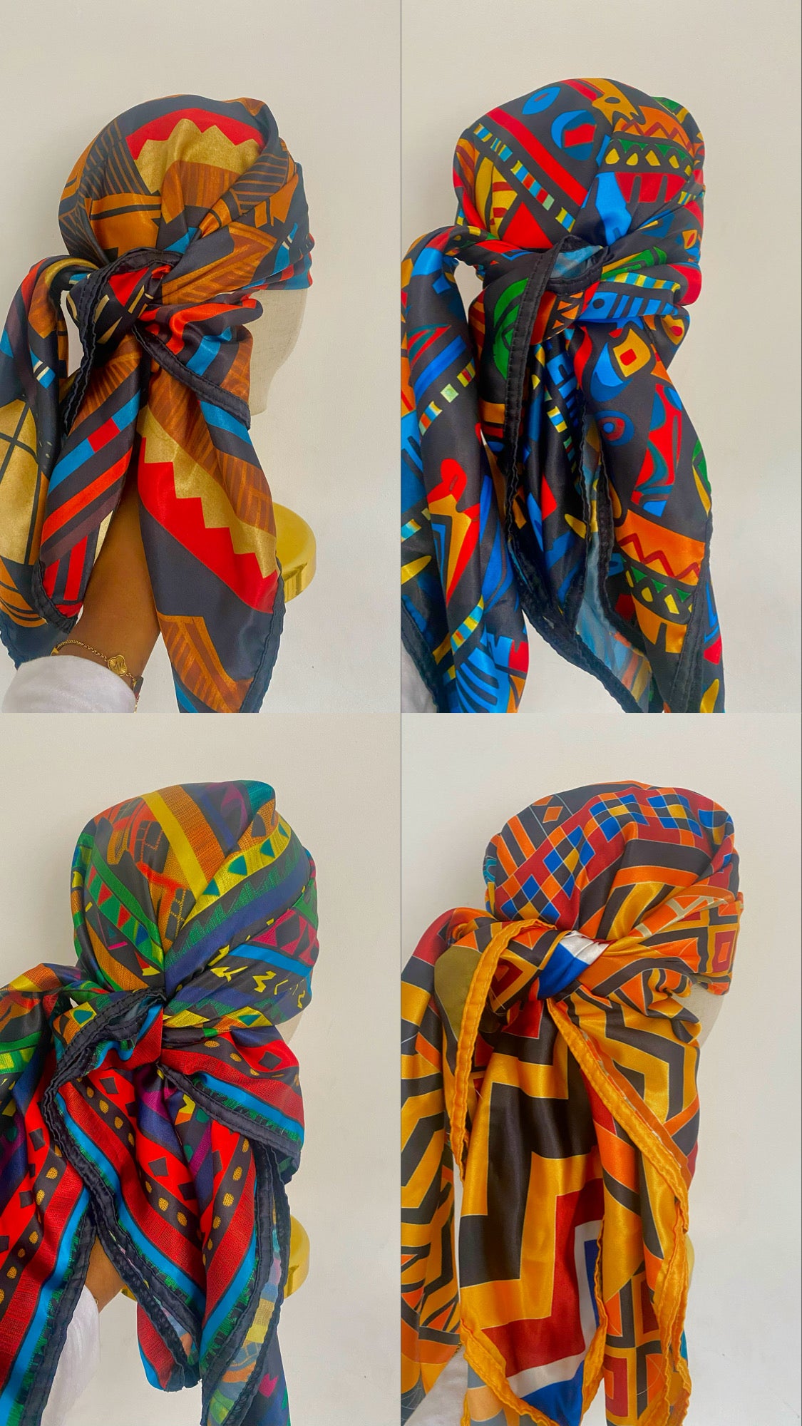 Ankara Satin Scarf