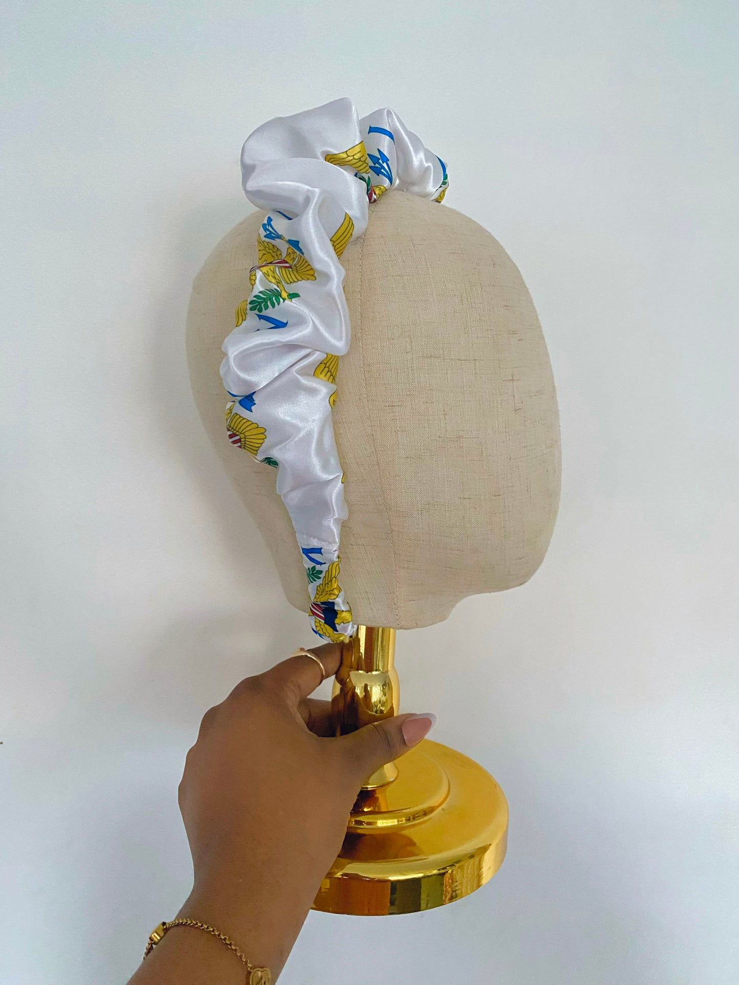 African & Caribbean Satin Scrunchie Headband