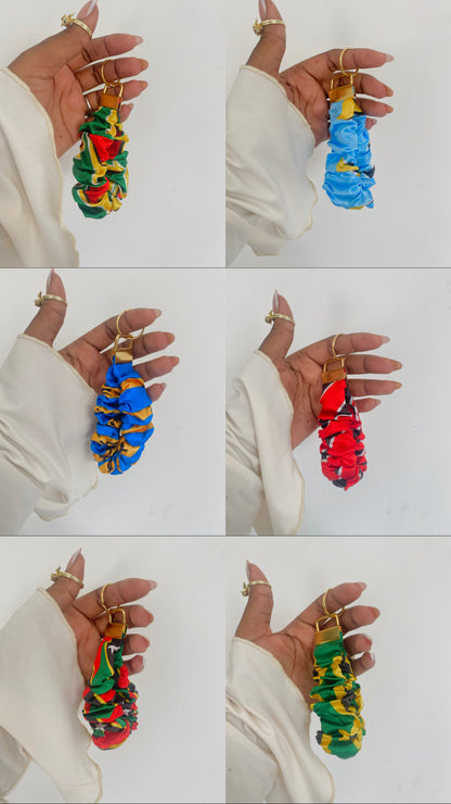 African/ Caribbean Scrunchie Wristlets (Keyring)