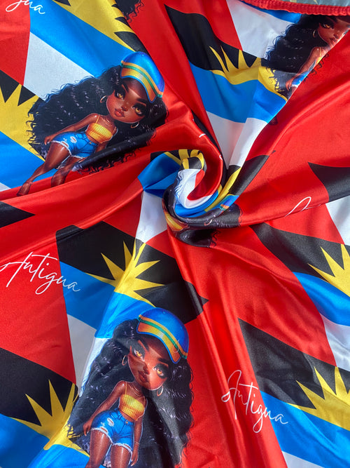 Oops Caribbean/ African Satin Scarf