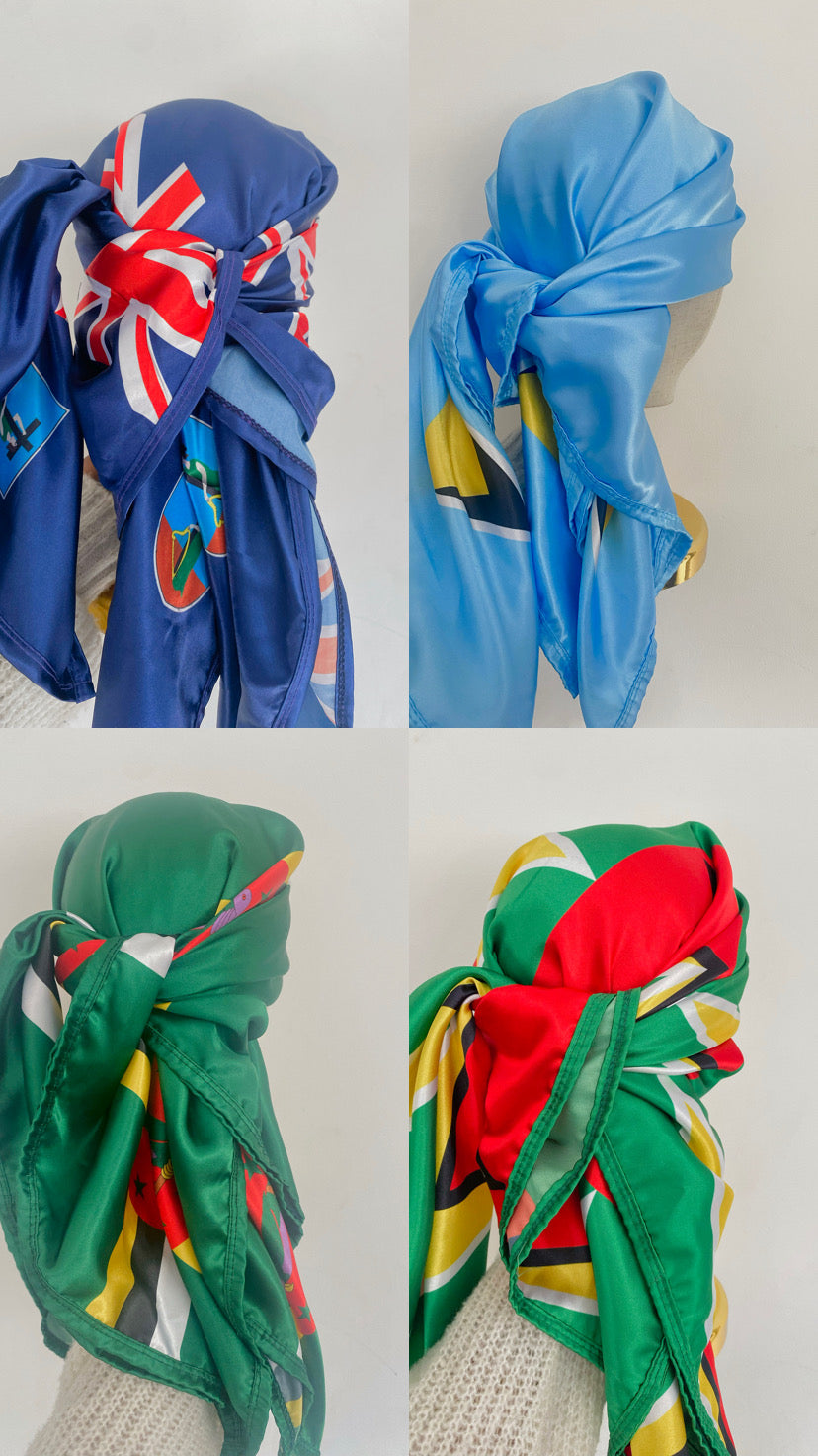 (PRE - ORDER) African & Caribbean Satin Headscarf