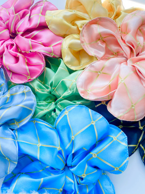 Flower Satin Scrunchies