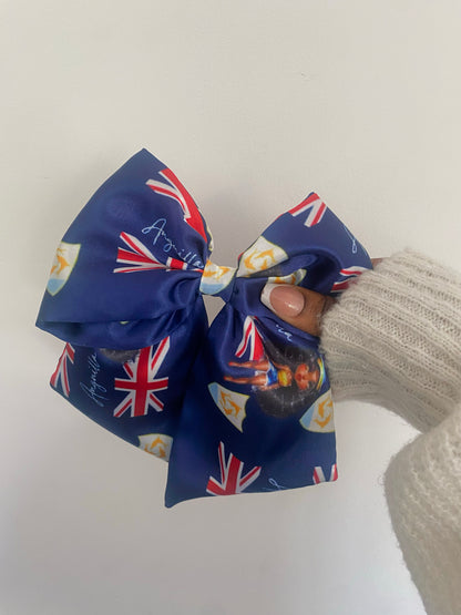 African & Caribbean Satin Bow Hair Clips