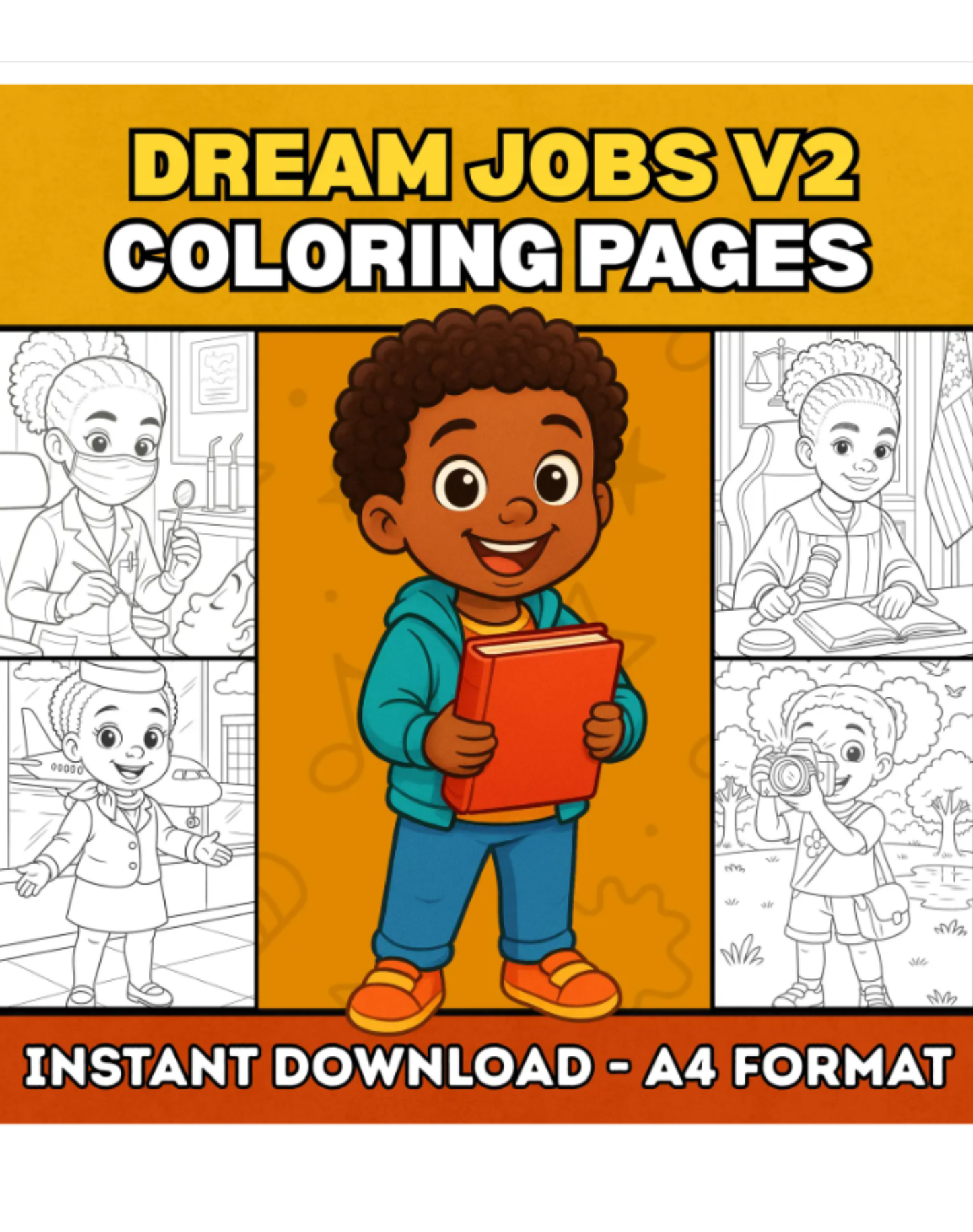 Girls & Boys Dream job Colouring Book Download