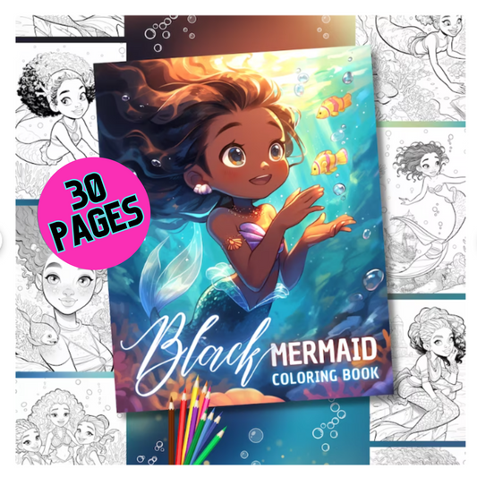 Black Mermaid Colouring Book Download