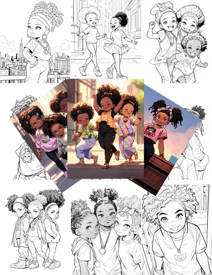 Black Kids Colouring Book Download