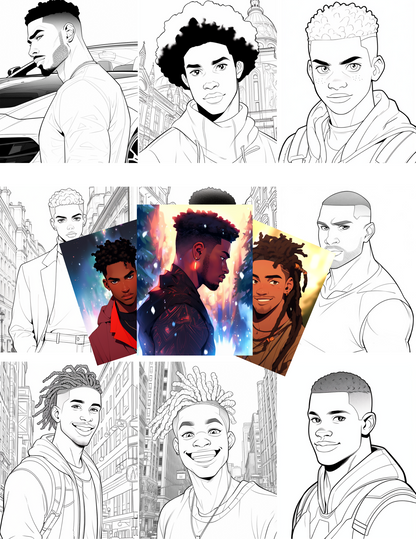 Black Men Colouring Book Download