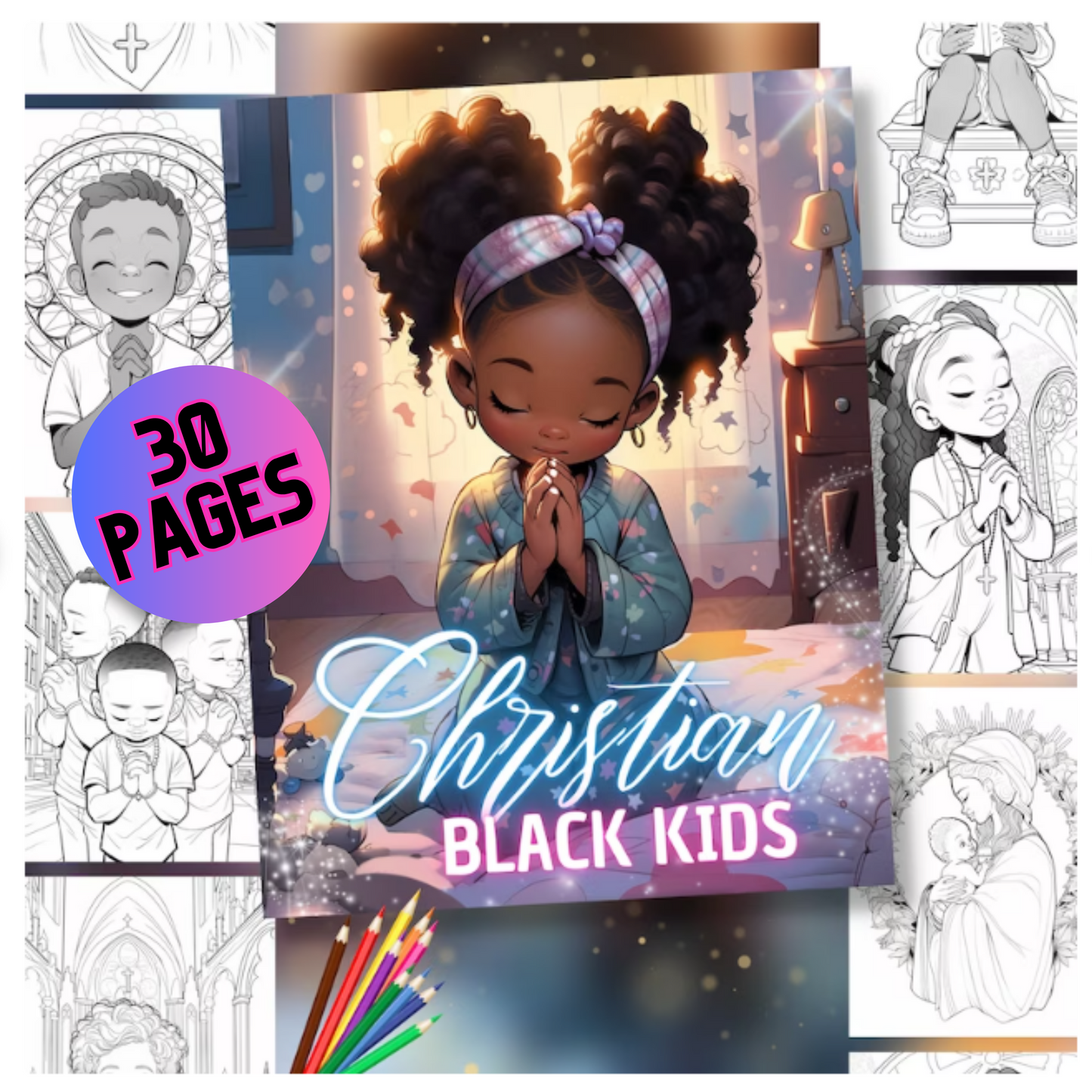 Black Christian Kids Colouring Book Download