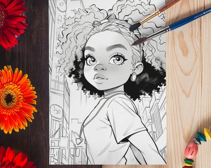 Black Kids Colouring Book Download